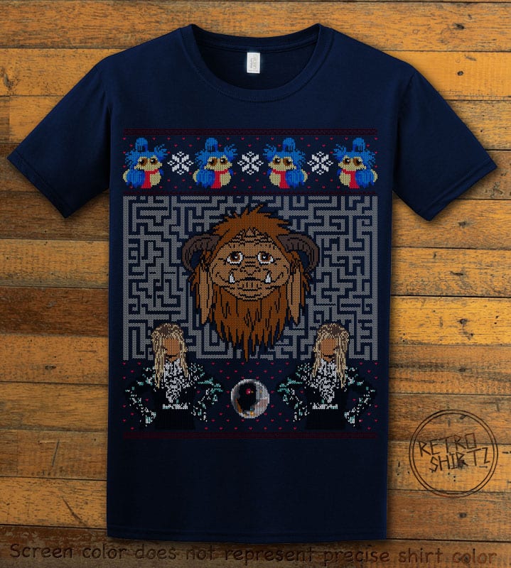 Labyrinth Graphic T-Shirt - navy shirt design
