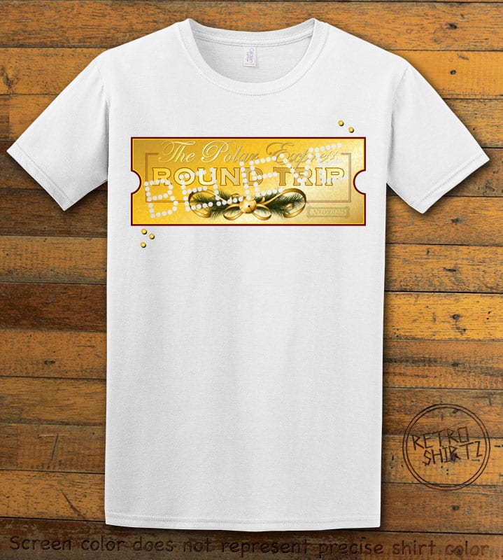 The Polar Express Believe Ticket Graphic T-Shirt - white shirt design