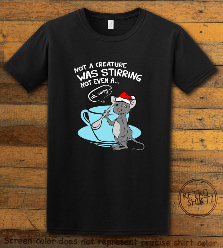 Stirring Mouse Graphic T-Shirt - black shirt design