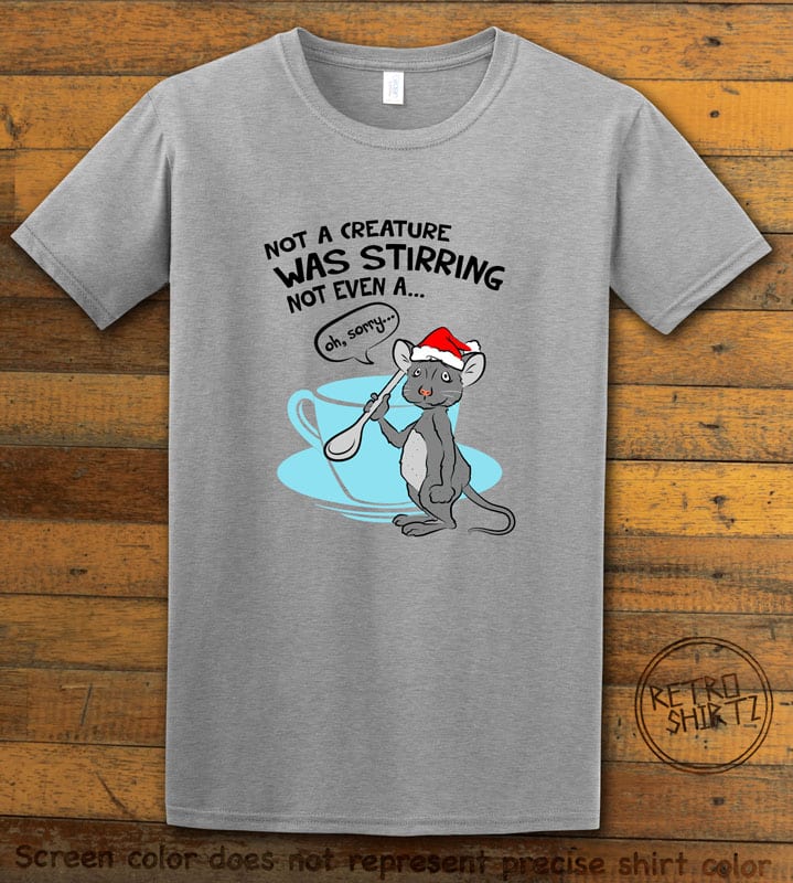 Stirring Mouse Graphic T-Shirt - grey shirt design