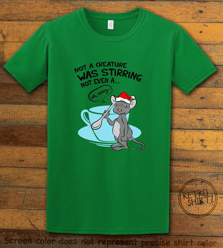 Stirring Mouse Graphic T-Shirt - green shirt design