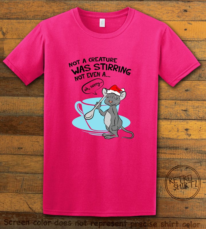 Stirring Mouse Graphic T-Shirt - pink shirt design
