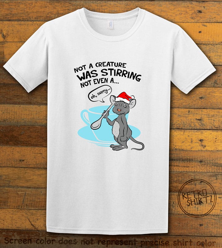 Stirring Mouse Graphic T-Shirt - white shirt design