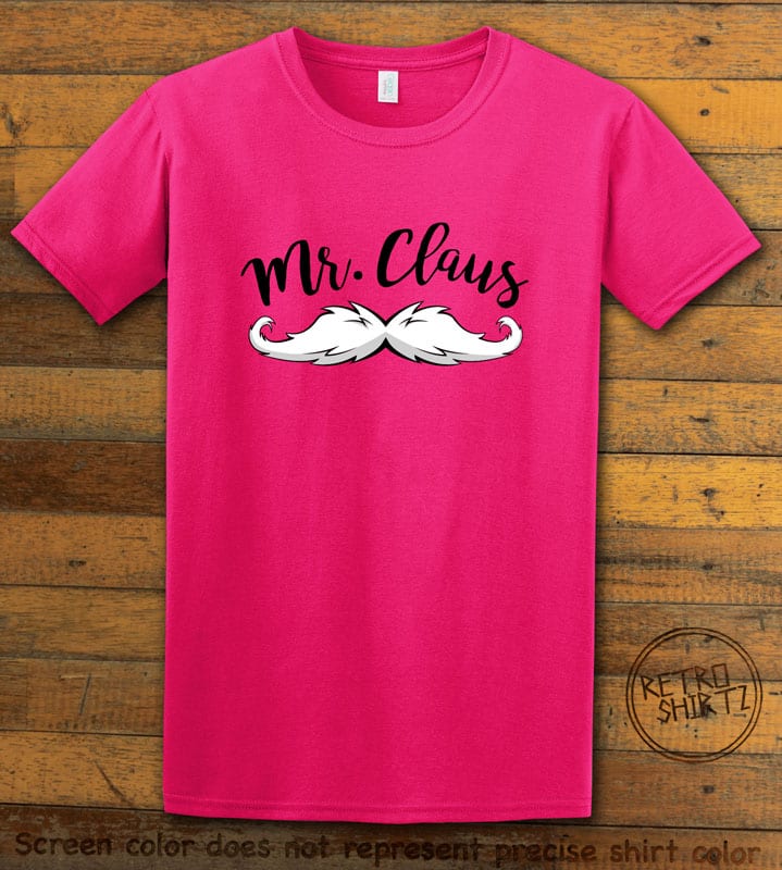 Mr. Claus Graphic T-Shirt - pink shirt design