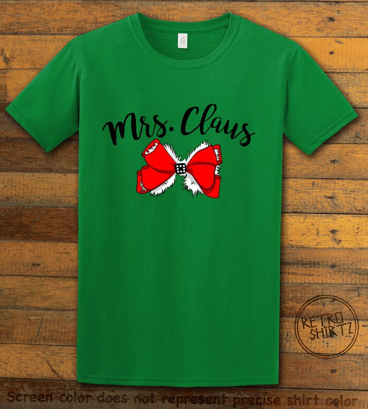 Mrs. Claus Graphic T-Shirt - green shirt design