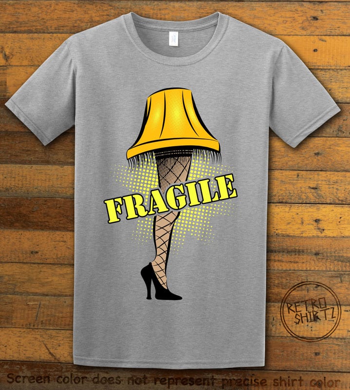 Fragile Graphic T-Shirt - grey shirt design
