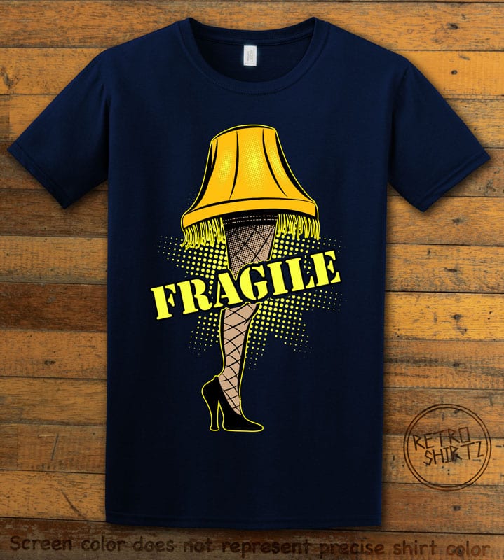 Fragile Graphic T-Shirt - navy shirt design