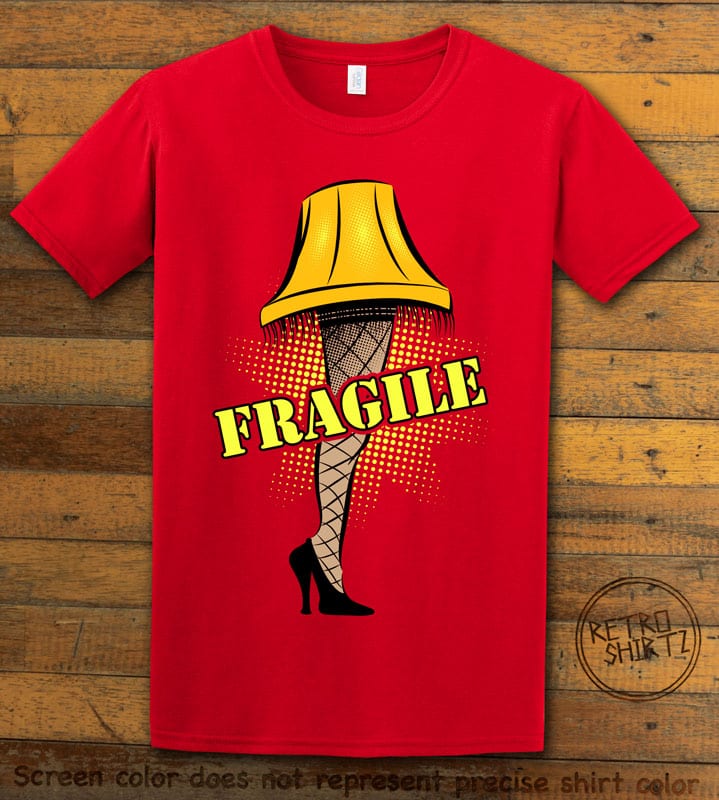 Fragile Graphic T-Shirt - red shirt design