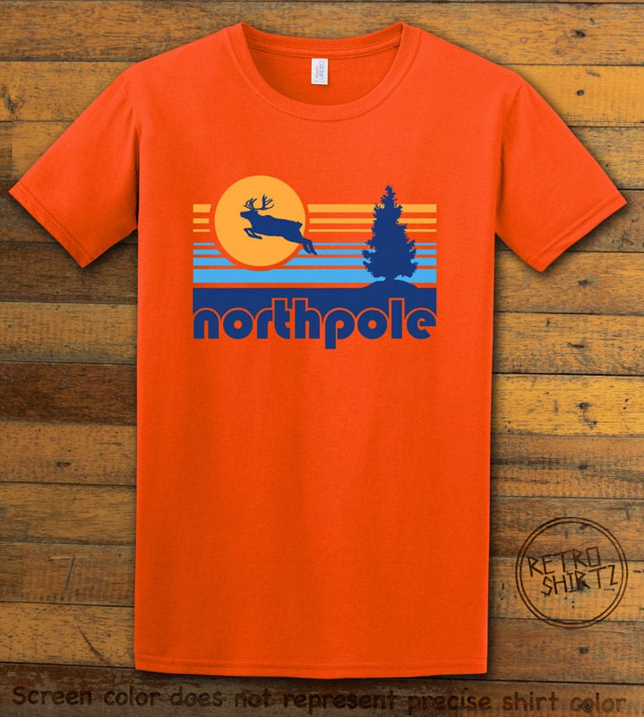 The North Pole Graphic T-Shirt - orange shirt design