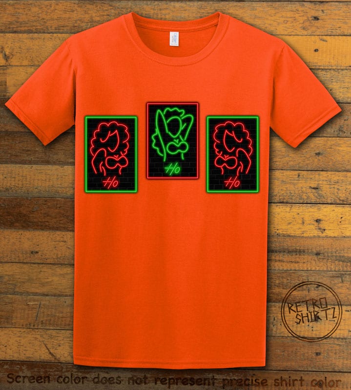 HO HO HO Neon Graphic T-Shirt - orange shirt design