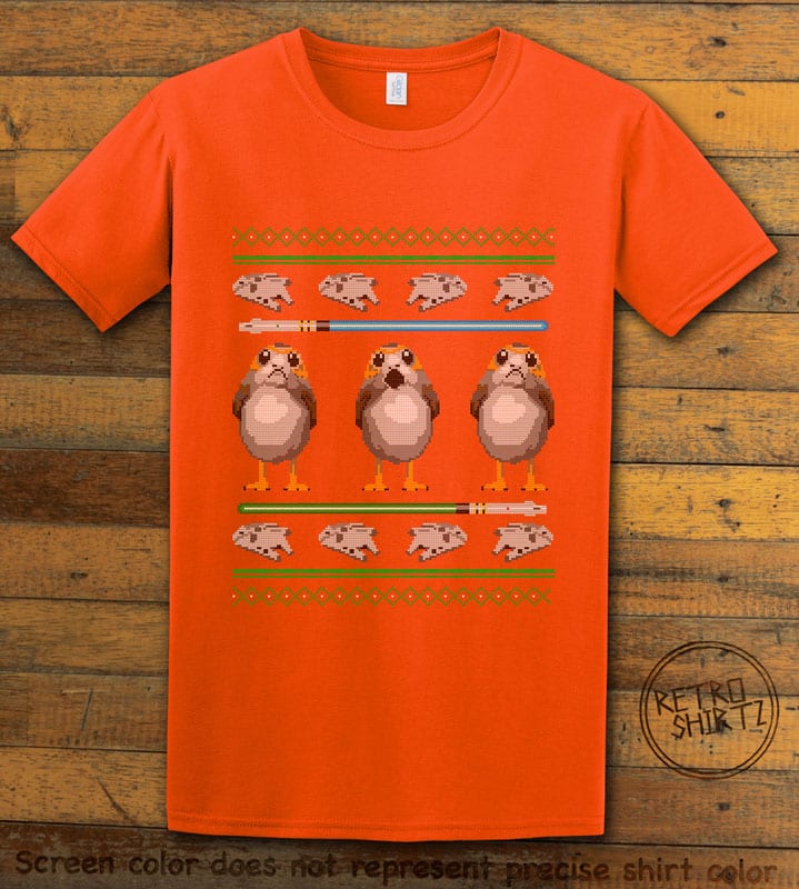 Porg Graphic T-Shirt - orange shirt design