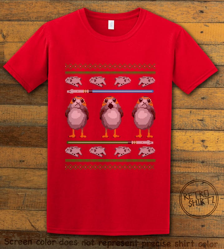 Porg Graphic T-Shirt - red shirt design