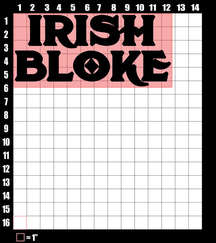 These are the graphic design dimensions for the St Patricks Day Shirts: Irish Bloke