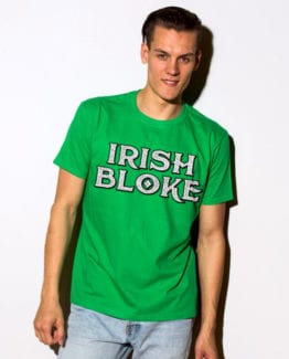 This is the main model photo for the St Patricks Day Shirts: Irish Bloke