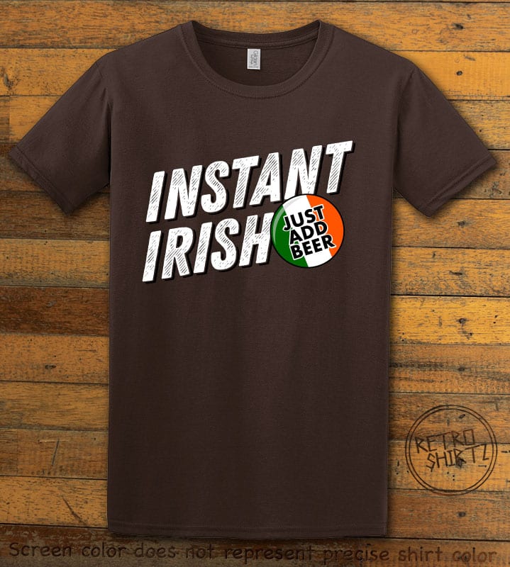 This is the main graphic design on a brown shirt for the St Patricks Day Shirts: Instant Irish