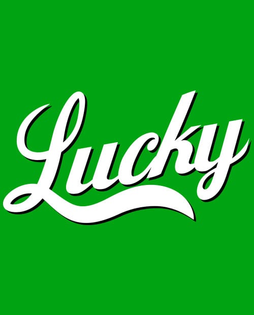 This is the main graphic design for the St Patricks Day Shirts: Lucky