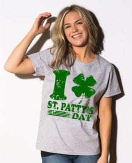 This is the main model photo for the St Patricks Day Shirts: I Love St. Patty's Day
