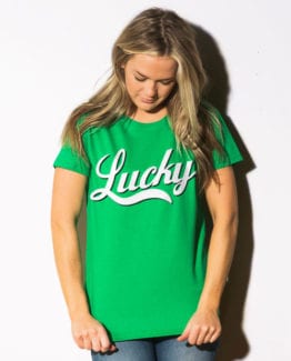 This is the main model photo for the St Patricks Day Shirts: Lucky
