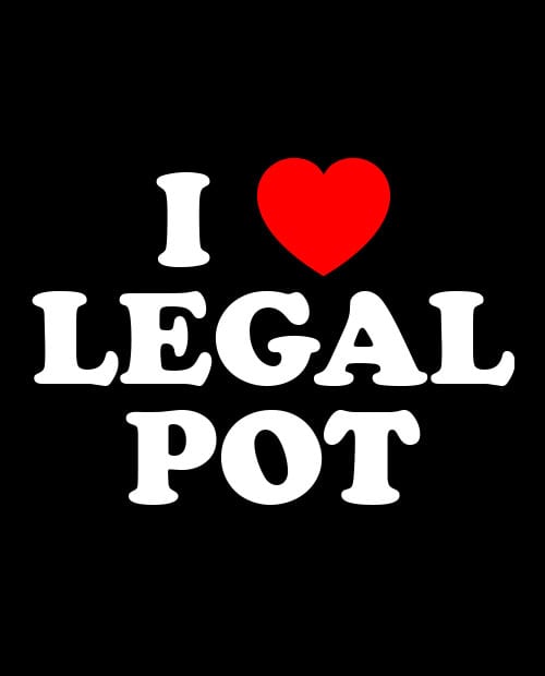 This is the main graphic design for the Weed Shirt: I Heart Pot
