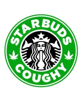This is the main graphic design for the Weed Shirt: Starbuds Starbucks Marijuana