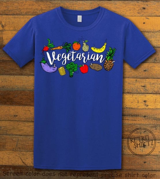 This is the main graphic design on a royal shirt for the Weed Shirt: Vegetarian