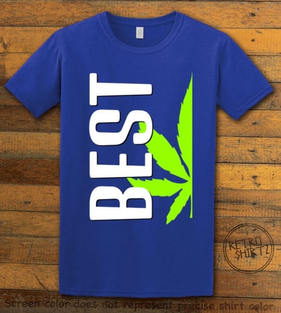 This is the main graphic design on a royal shirt for the Weed Shirt: Best of Best Buds