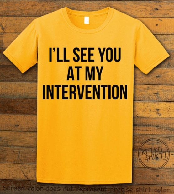 This is the main graphic design on a yellow shirt for the Weed Shirt: Drug Intervention