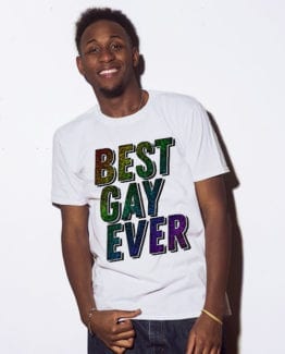 This is the main model photo for the Pride Shirts: Best Gay Ever