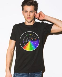 This is the main model photo for the Pride Shirts: Gaydar