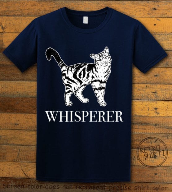 This is the main graphic design on a navy shirt for the Pride Shirts: Pussy Whisperer