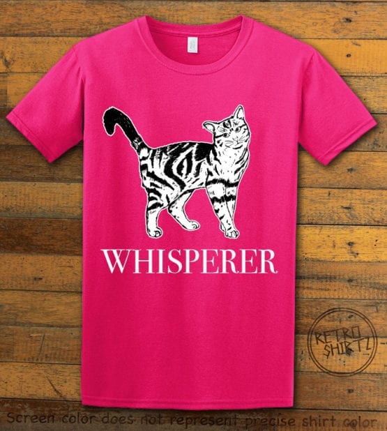 This is the main graphic design on a pink shirt for the Pride Shirts: Pussy Whisperer