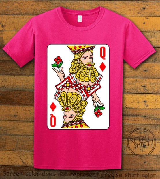 This is the main graphic design on a pink shirt for the Pride Shirts: Drag Queen of Diamonds