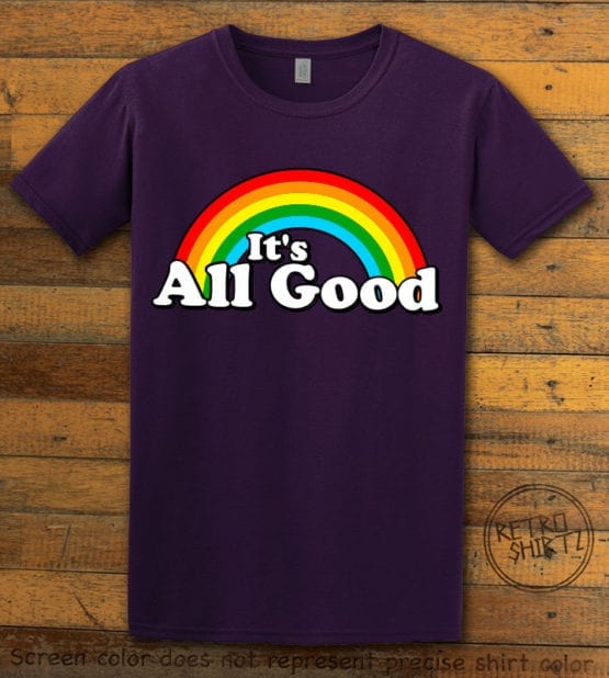 This is the main graphic design on a purple shirt for the Pride Shirts: Good Rainbow