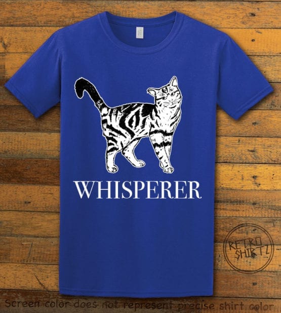 This is the main graphic design on a royal shirt for the Pride Shirts: Pussy Whisperer