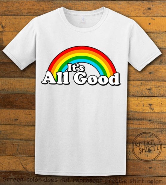This is the main graphic design on a white shirt for the Pride Shirts: Good Rainbow